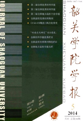 《韶关学院学报》